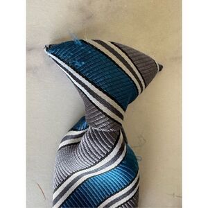 Sahara club boys striped clip on  M blue grey